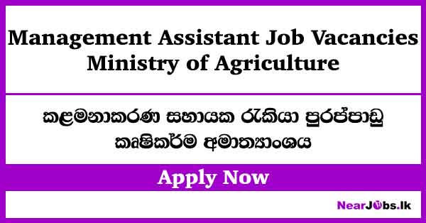 Agriculture Ministry Management Assistant Vacancies 2026