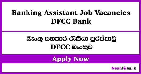 Apply Now – DFCC Bank Banking Assistant Job Vacancies
