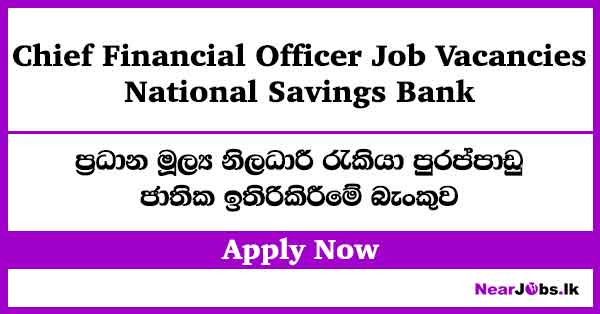 Chief Financial Officer – NSB Bank Job Vacancies 2026