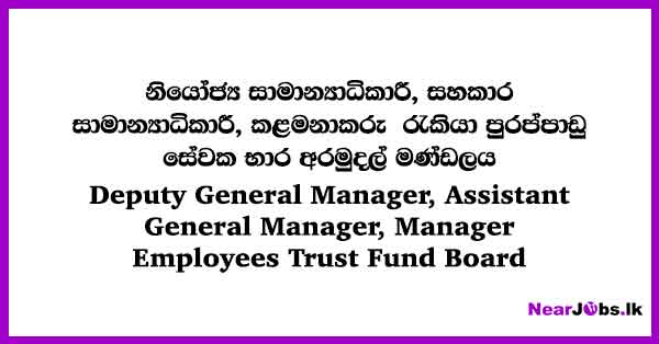 Deputy General Manager, Assistant General Manager, Manager - Employees ...