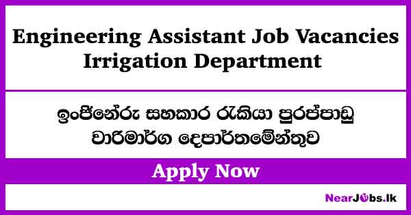 Engineering Assistant at Irrigation Department Job Vacancies