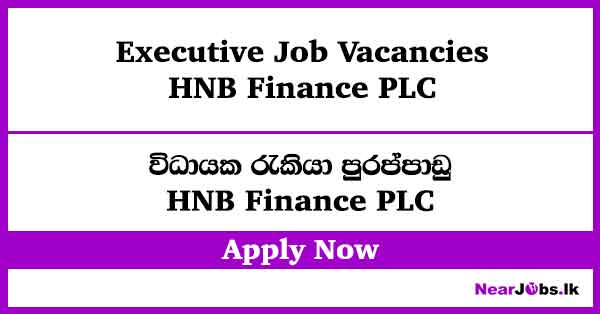 Executive – HNB Finance Job Vacancies 2026