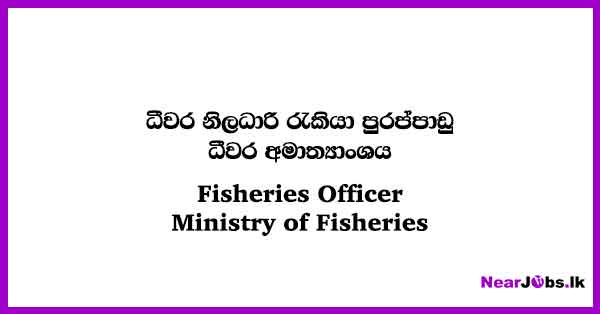 Fisheries Officer - Ministry of Fisheries Jobs 2024