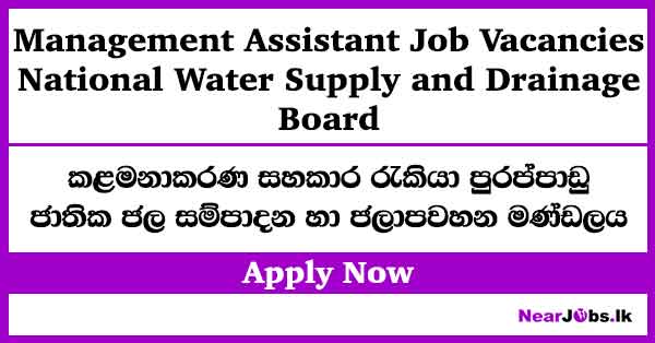 Management Assistant Job Vacancies – National Water Supply and Drainage Board