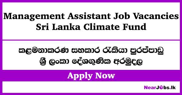 Management Assistant Job Vacancies at Sri Lanka Climate Fund