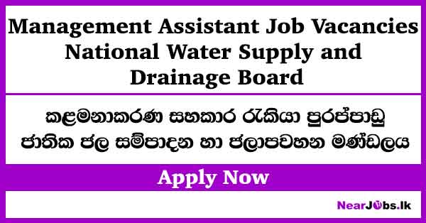 Management Assistant Job Vacancies at National Water Supply and Drainage Board
