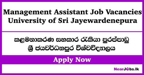 Management Assistant Vacancies 2026 – University of Sri Jayewardenepura