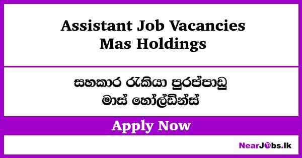 Mas Holdings Assistant Job Vacancies in Ratmalana