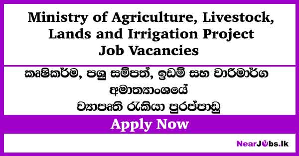Project Vacancies 2026 – Ministry of Agriculture, Livestock, Lands and Irrigation