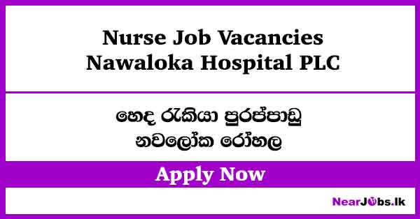 Nurse Job Vacancies 2026 – Nawaloka Hospital PLC