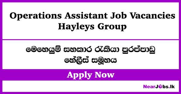 Operations Assistant – Hayleys Group Job Vacancies