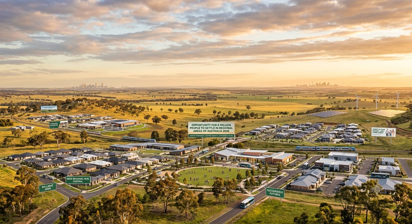Opportunity for 6 million people to settle in regional areas of Australia 2026