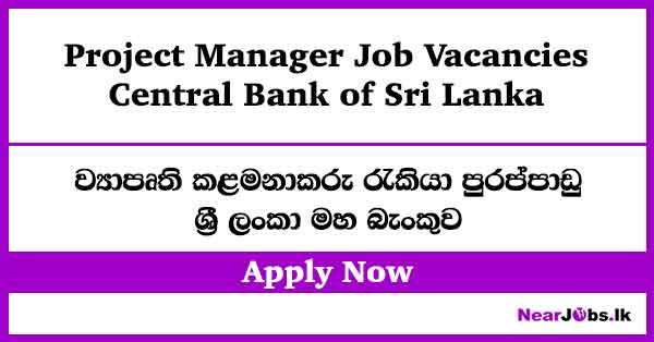 Project Manager – Central Bank Job Vacancies