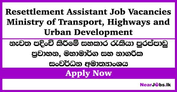 Resettlement Assistant – Ministry of Transport Job Vacancies