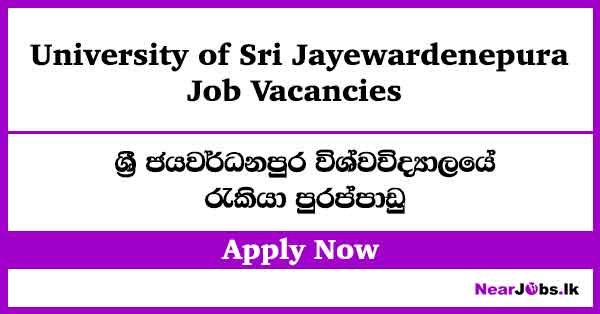 Sri Jayewardenepura University Job Vacancies 2026