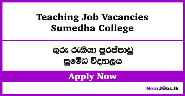 Sumedha College Teaching Job Vacancies in Gampaha