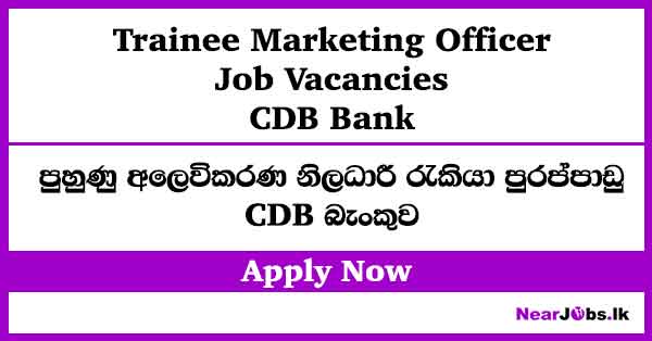 Trainee Marketing Officer, Marketing Executive at CDB Bank Job Vacancies