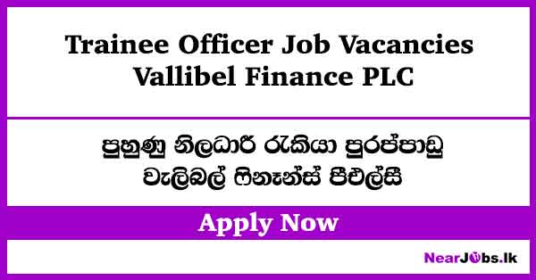 Trainee Officer Job Vacancies at Vallibel Finance PLC